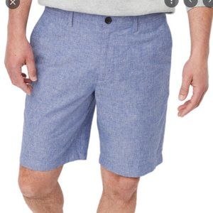 BANANA REPUBLIC Men's Aiden Chino Blue Linen Blend Shorts Size 33